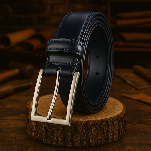 Leather Belt Classic Blue